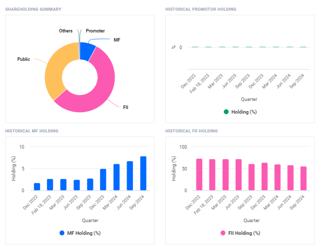 One97 Communication Ltd. Share Holding Pattern